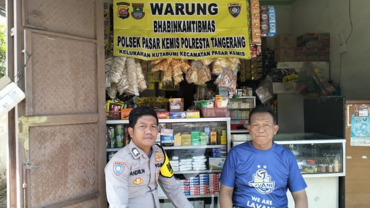 Sampaikan Pesan Kamtibmas, Binmas Sambangi Warung Bhabinkamtibmas