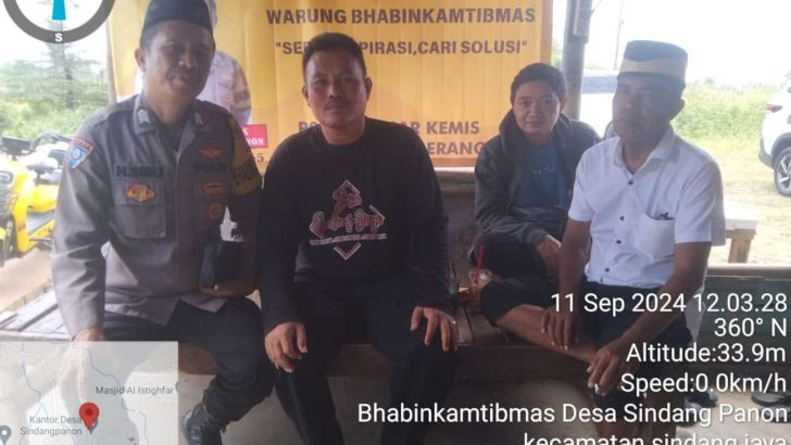 Bhabinkamtibmas Laksanakan Sambang dan DDS, Sampaikan Pesan Kamtibmas