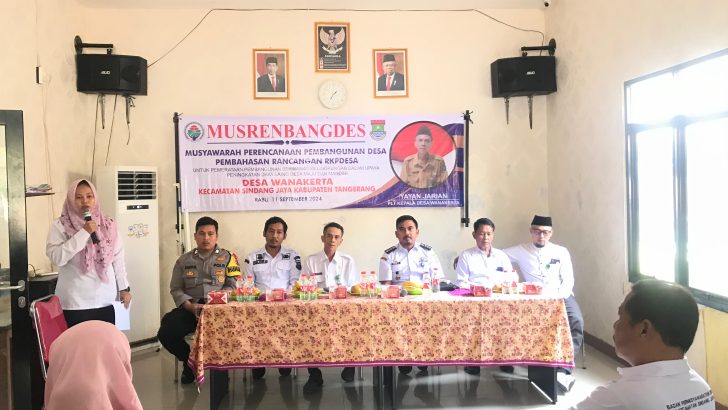 Bhabinkamtibmas Polsek Pasar Kemis Brigadir Saeful Bahri Hadiri Musrenbang Tingkat Desa Wanakerta