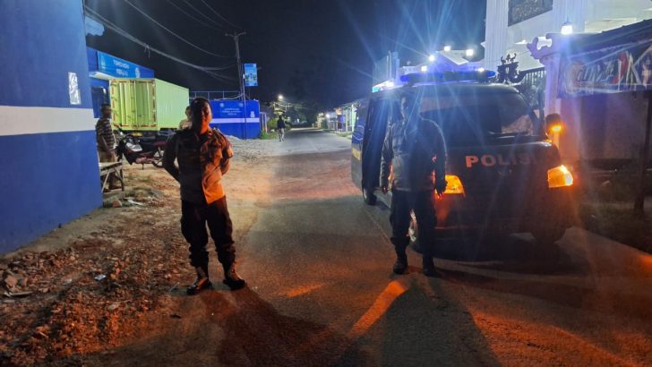 Aipda Arif dan Bripka Dimas gencarkan giat Patroli Mobile malam hari antisipasi Kejahatan Jalanan