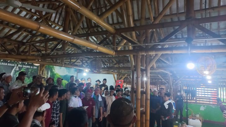 Ramah Tamah Cawabup Tangerang Irvansyah Asmat di Saung Cendol Durian, Polisi Amankan Situasi