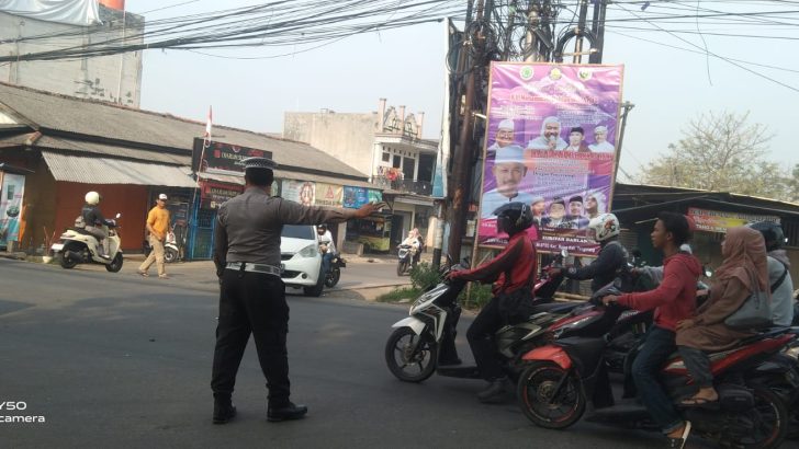 Kanit Lantas Polsek Pasar Kemis Polresta Tangerang Laksanakan Gatur Lalin