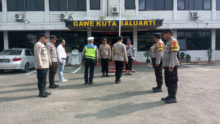 WakaPolsek Polsek IPTU SAPEI Balaraja Pimpin Apel Pagi di Mapolsek Balaraja.