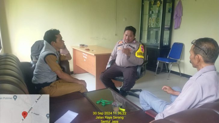 Bhabinkamtibmas Desa Benda Polsek Balaraja Polresta Tangerang,memberikaan himbauan kepada warga Binaan, tentang pilkada yang aman, damai dan sejuk