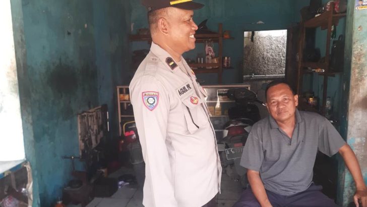 PS. Kanit Binkamsa Satbinmas Sambang Warga dan Berikan Himbauan Kamtibmas