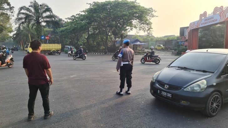 Pelaksanaan strong point gatur lalin dicek oleh Sipropam Polresta Tangerang