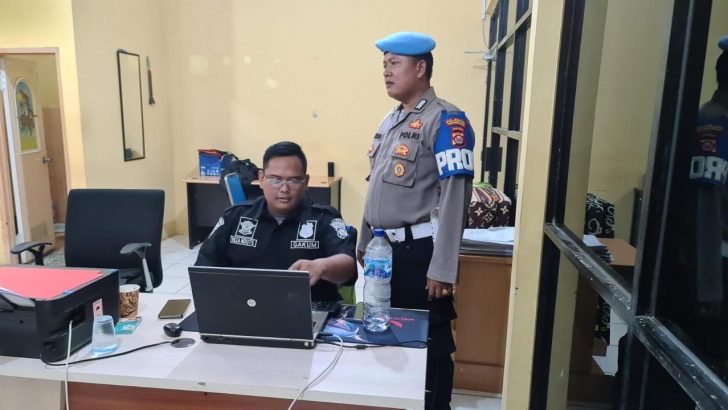 RUANG PIKET LANTAS POLRESTA TANGERANG DICEK OLEH SIPROPAM