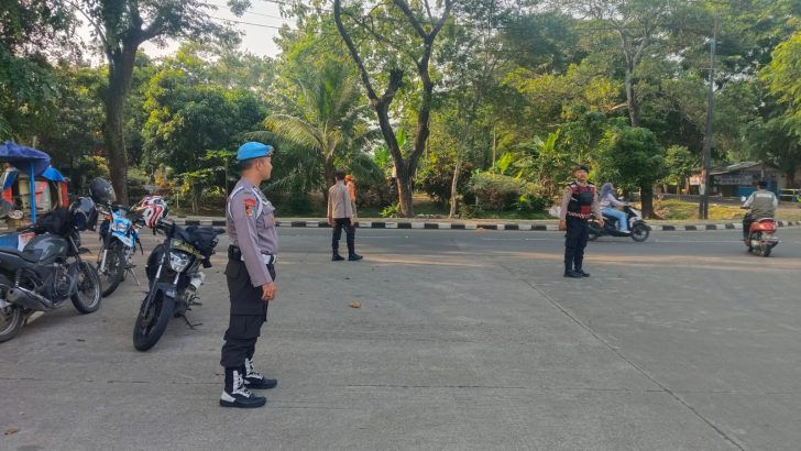 Pelaksanaan strong point gatur lalin dicek oleh Sipropam Polresta Tangerang