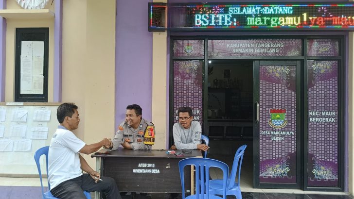 Bhabinkamtibmas Desa Margamulya Sampaikan Pesan-pesan Kamtibmas Warga Masyarakat
