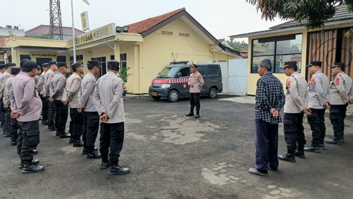 Apel Pengamanan Kampanye Pasangan Calon Bupati dan Wakil Bupati Tangerang di Polsek Pasar Kemis