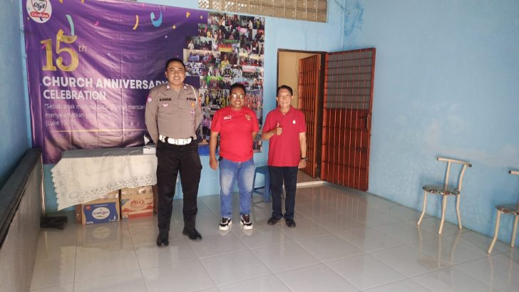 Pengawasan Ketat Polsek Cikupa pada Kegiatan Ibadah Minggu