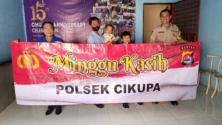 Kegiatan Ibadah Minggu Kasih di Cikupa Aman Berkat Kehadiran Personel Polsek