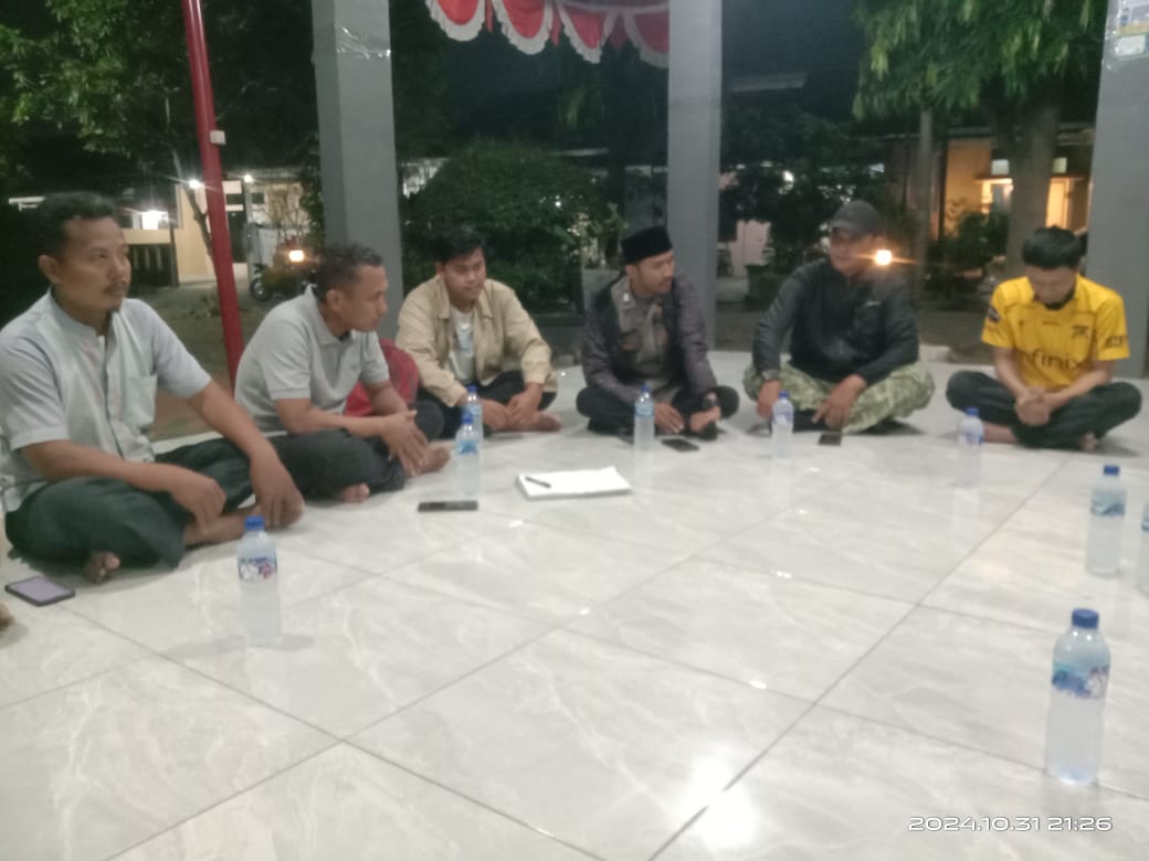 Tingkatkan Giat Sambang, Bhabinkamtibmas Polsek Pasar Kemis Sampaikan Pesan Cooling System