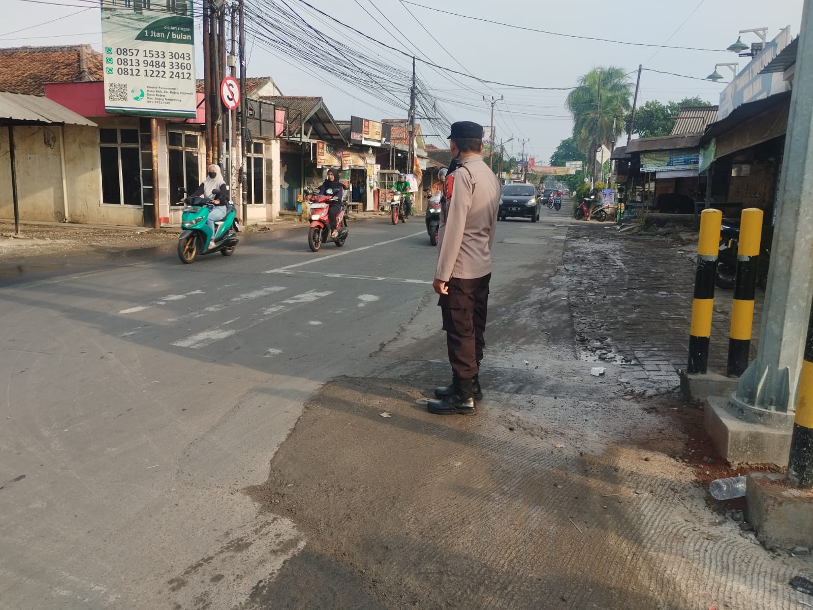 Pelayanan dan pengaturan lalin pagi hari,antisipasi kemacetan TL Kukun.