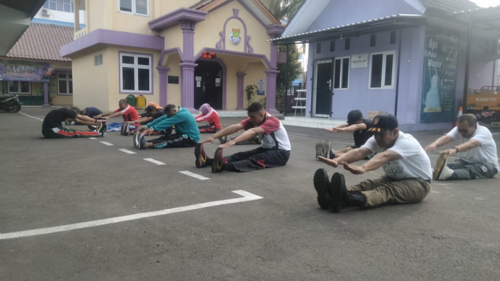 Polsek Pasar Kemis Polresta Tangerang Laksanakan Tiga Pilar Jaga Sinergitas Lewat Olahraga Bersama