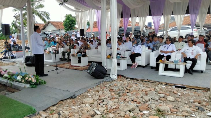 KANIT PAMINAL MENGHADIRI KEGIATAN GROUND BREAKING REVITALISASI PASAR KORELET KAB. TANGERANG