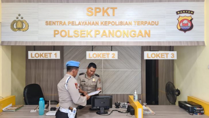 PENGECEKAN KESIAPSIAGAAN POLSEK PANONGAN OLEH SIPROPAM POLRESTA TANGERANG