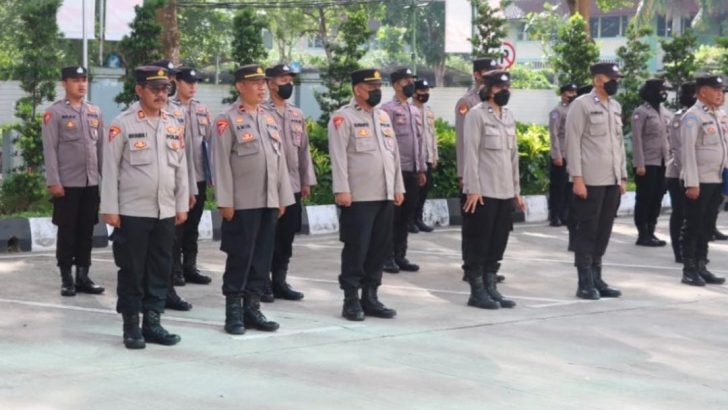 Bagren Polresta Tangerang Laksanakan Apel Pagi Sebelum Pelaksanaan Tugas