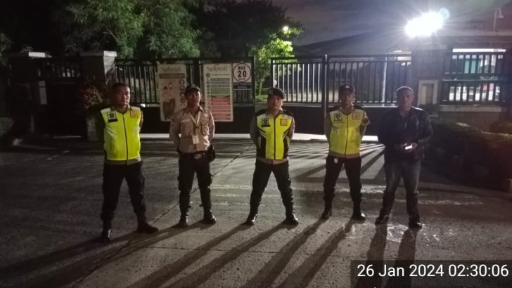 Patroli mobile Di PT Spinmil Tigaraksa Antisipasi Kejahatan