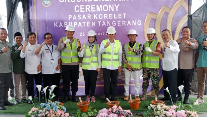 Kapolsek Panongan Dampingi Wakapolresta Tangerang Hadiri Groundbreaking Pasar Korelet