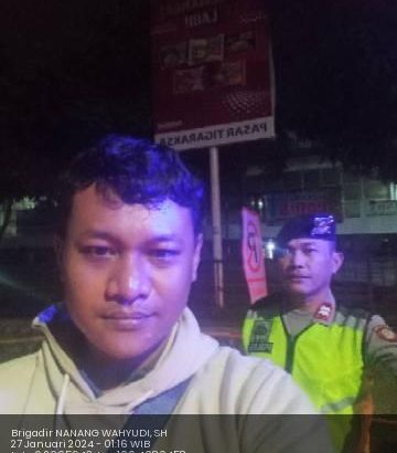 Brigadir Nanang Patroli Barcode Di Pasar Gudang Tigaraksa Antisipasi Kejahatan