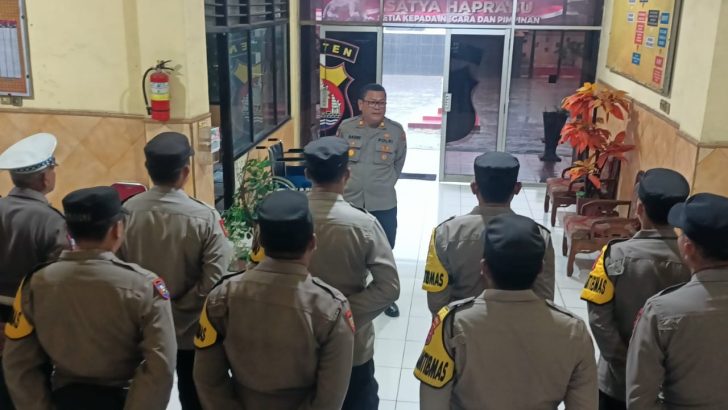 Kapolsek Pimpin Apel Pagi, dan Kesiapan Personil Polsek Balaraja Polresrta Tangerang.