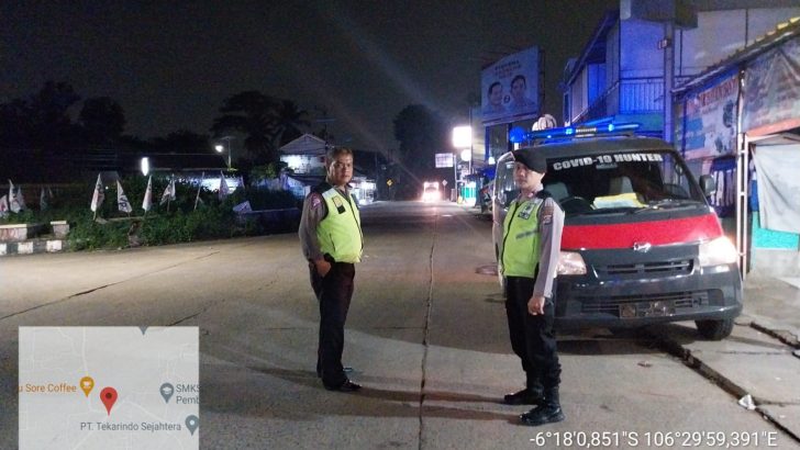 Patroli Strong Point Di bunderan Kutruk Tigaraksa Antisipasi Kejahatan
