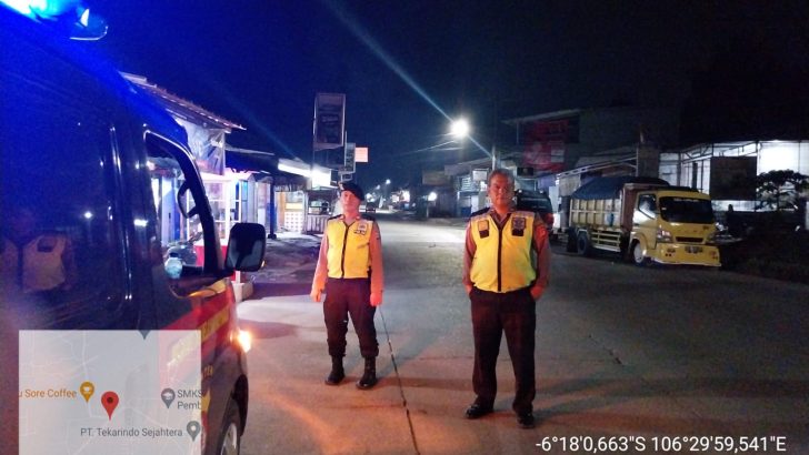 Patroli Strong Point Di jalan Lingkar Selatan Tigaraksa Antisipasi Kejahatan