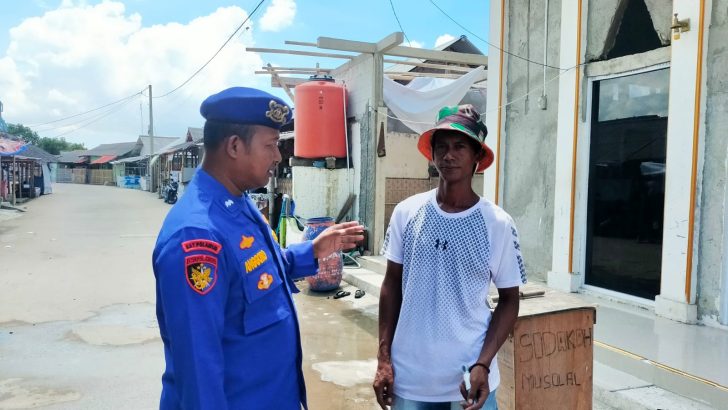 Patroli Barcode di Pesisir Pulo Cangkir Satpolairud Sampaikan Himbauan Kamtibmas