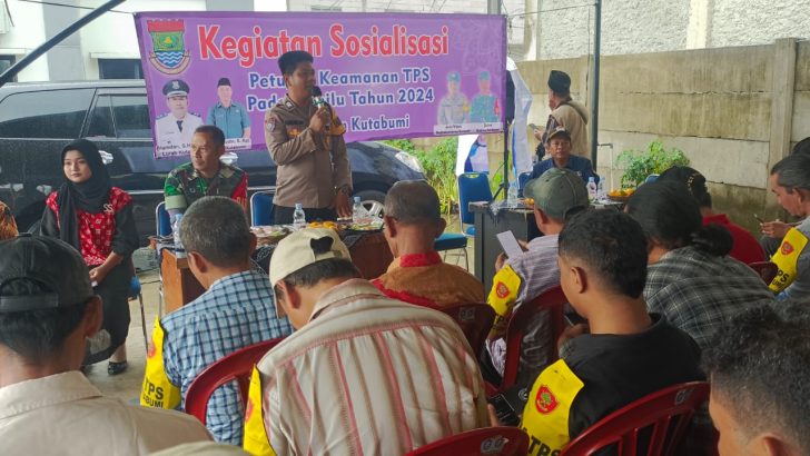 Polsek Pasar Kemis Latih Linmas, Tingkatkan Kesiapan Pengamanan Pemilu 2024