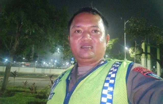 Bripka firdaus Patroli Barcode Di Alun -Alun Pemda Tigaraksa Antisipasi Kejahatan