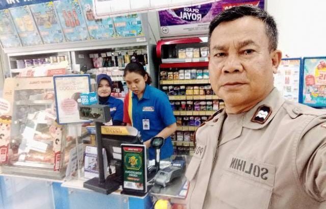 Aiptu Solihin Patroli Barcode Di Indomart Pws Tigaraksa Antisipasi Kejahatan