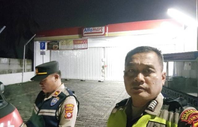 Bripka Ludi Patroli Barcode Di Alfamart Sodong Tigaraksa Antisipasi Kejahatan