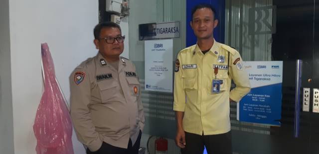 Aiptu Iwan W Patroli Barcode Di Bank BRI Tigaraksa Antisipasi Kejahatan