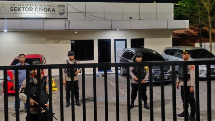 Salah satu bentuk Kesiap Siagaan, Polsek Cisoka lakukan Sispam Mako
