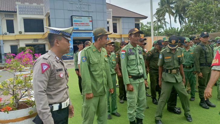 Polsek Mauk Bersama Unsur Muspika menggelar Pelatihan Linmas dalam Rangka Pengamanan Pemilu 2024