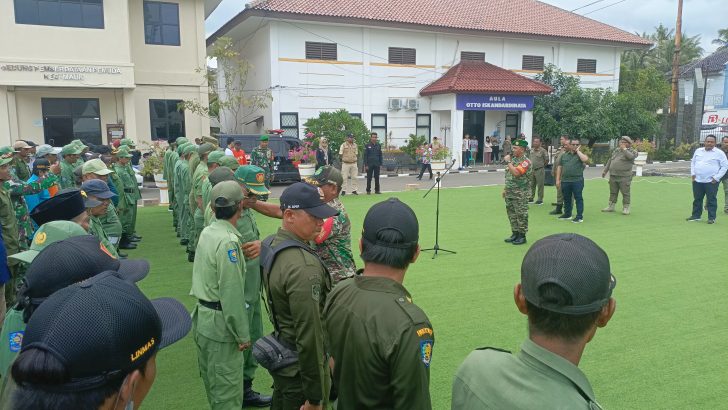 Dalam Rangka Pengamanan Pemilu 2024 Polsek Mauk Polresta Tangerang Menggelar Pelatihan Linmas