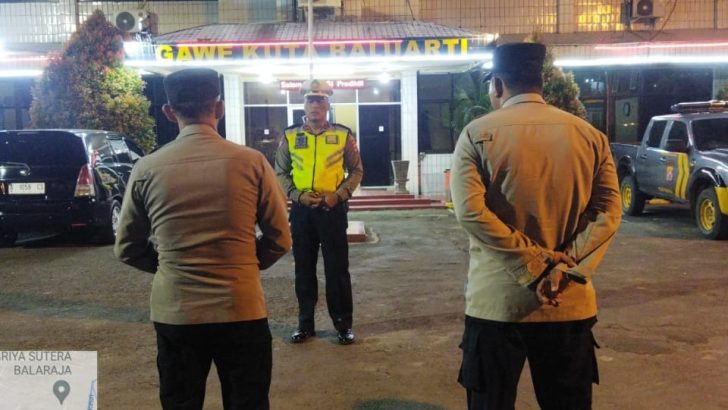 Ipda Dedi.R selaku Pawas Pimpin Apel Cipkon Antispasi Guantibmas di Wilkum Polsek Balaraja.