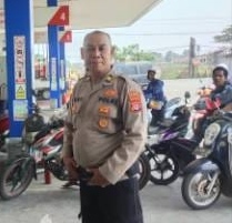 Pastikan lokasi Objek Vital di wilayah aman, Polsek Kresek lakukan Patroli Mobile dan Dialogis di SPBU Kemuning Kecamatan Kresek.