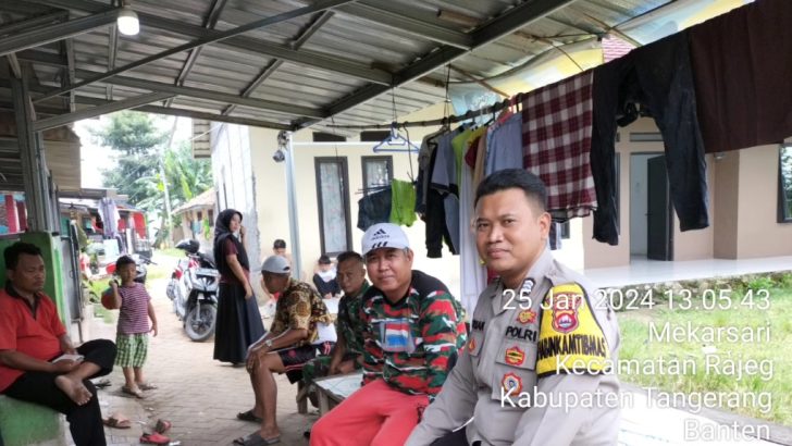 Binamas desa Mekarsari sambangi tokoh masyarakat didesa binaannya