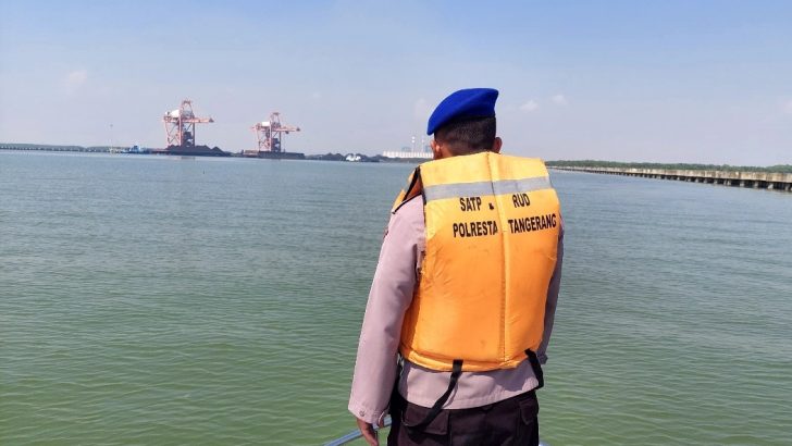 Menjaga Objek Vital PLTU Tetap Aman, Satpolair Polresta Tangerang Gelar Patroli di Perairan Break Water PLTU III Banten