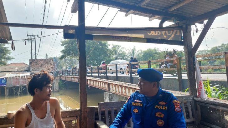 Patroli Barcode di Pesisir Pulo Cangkir Satpolairud Sampaikan Himbauan Kamtibmas