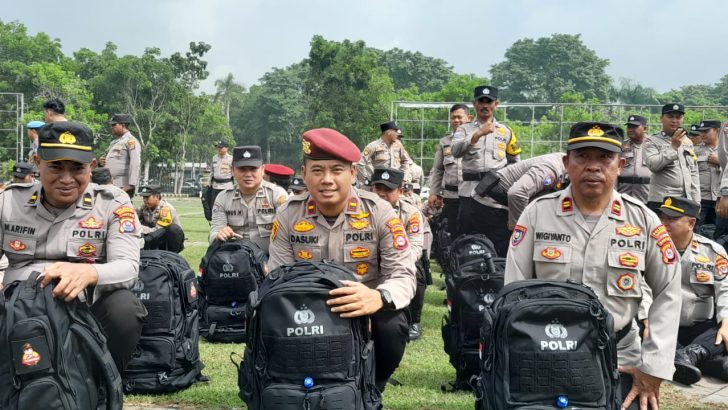 Personil Polsek Pasar Kemis Polresta Tangerang Bersiap Amankan Pemilu 2024