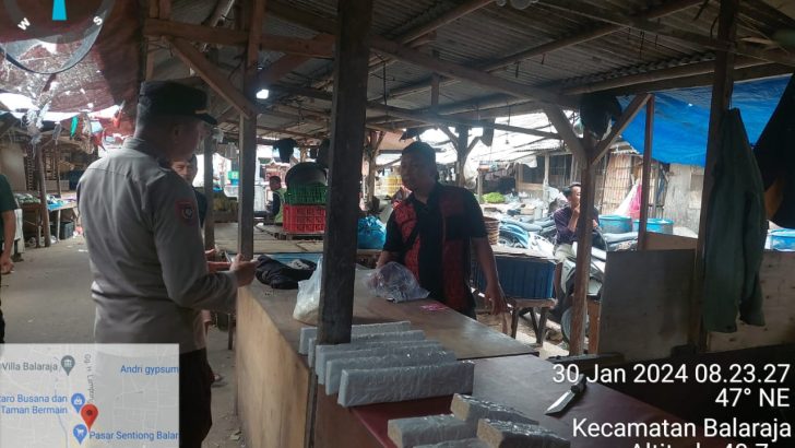 Beri Pelayanan ke Masyarakat, Satbinmas Laksanakan Sambang Patroli di Pasar Balaraja