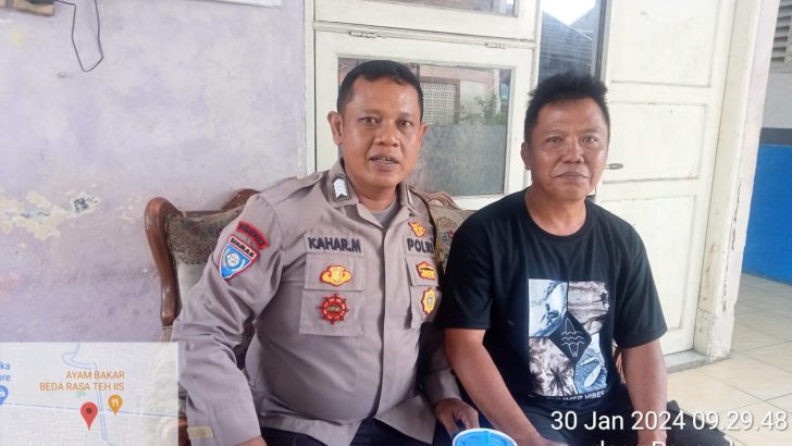 Babinkamtibmas Bripka Kahar M Ajak Masyarakat Sukseskan Pemilu damai 2024