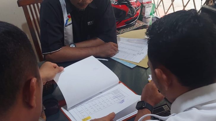 Personel Polresta Tangerang bersama Tim Pengawas dari Itwasda Polda Banten melakukan pengecekan ke SPBU 34.157.04