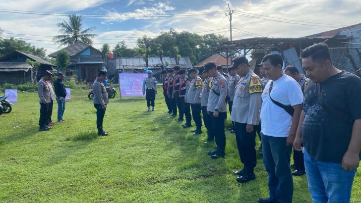 Anggota Sat Intelkam Polresta Tangerang melaksanakan Apel pengamanan kegiatan Panggung Gembira Si Gemoy dari Relawan PROJO