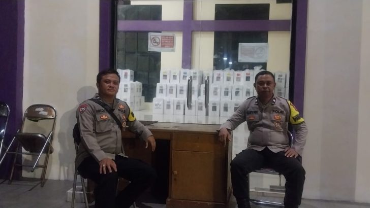 Personil Polsek Mauk Giat Patroli Malam ke Kantor  PPK Kecamatan Sukadiri