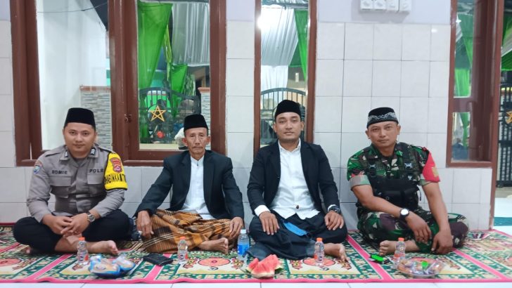 Silaturahmi Bhabinkamtibmas Desa Rajeg mulya, dgn tokoh ulama, wujud sinergi ulama umaro.