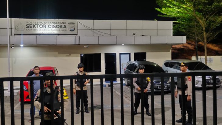 Salah satu bentuk Kesiap Siagaan, Polsek Cisoka lakukan Sispam Mako
